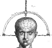 craniometer from George Combe’s " Elements of Phrenology" 2nd ed.  (1834). Image courtesy of  Dr. Peter Friesen, Plattsburgh State University