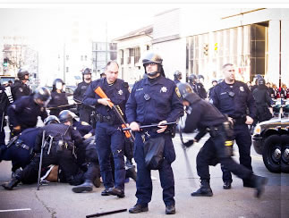 police response to protests of Oscar Grant killing 2009