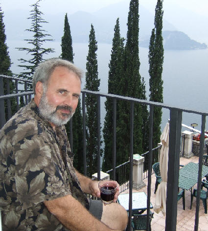 Bob Carroll at the Eremo Gaudio, Varenna, Italy