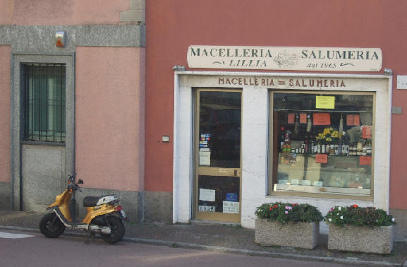 salumeria in Varenna, Italy